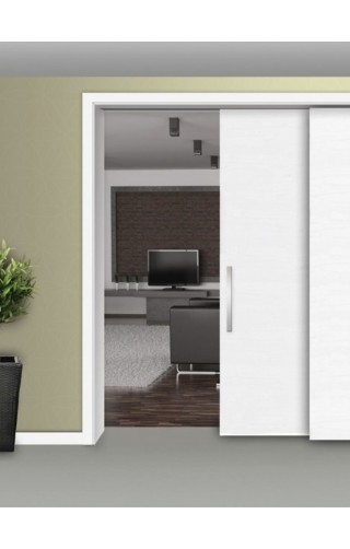 PARALELO WOOD XL Extra-Large Synchronized Double Sliding Door Frame for developers| DoorHub UAE Itar al bab 
